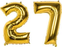 27 Jaar Folie Ballonnen Goud Happy Birthday Foil Balloon Versiering Verjaardag Man Vrouw Feest Inclusief Opblaas Stokje Clip Xxl 115 Cm Kopen Gadgethouse