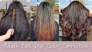 Removing years of black box color by alison alhamed | may 10, 2019 brig van osten , owner and stylist at p!ay hair lounge in simi valley, california, met client stina at a shoe store where she used to work. Black Box Dye Color Correction Youtube