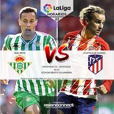 Betis vs atletico madrid h2h last matches. La Liga Santander Match Schedule Real Betis Vs Atletico De Madrid Will Meet Face To Face On 2019 02 03 16 15 Follo La Liga Atletico De Madrid Match Schedule