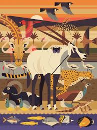 Inspired By The Animals Found On The Island Of Sir Bani Yas A Massive Wildlife Reserve In The Uae 300m Graphic Illustration Animal Graphic Animal Illustration