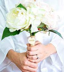 You can add some creativity to make them fun. Amazon Com Bridal Bouquet Bride Charm Tag Rustic Wooden Bride Charm For Wedding Bouquets For Bridal Party Handmade