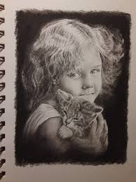 Pencil and charcoal sketches : Wild cats