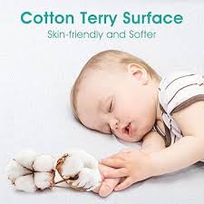 Buy Waterproof Fitted Sheet Terry Cotton Mattress Protector Elastic Fitted  Style Bed Cover