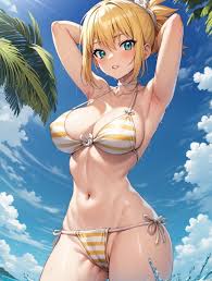 Kohaku in bikini - Rule 34 AI Art