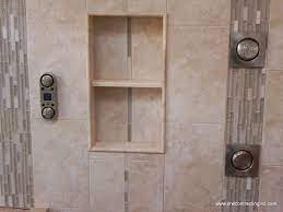 This will leave you with 'factory' edges where they show, and cut edges where they don't (back in the shadows). Recessed Shower Niches Srw Contracting Inc Bathroom Remodeling Teacher
