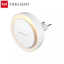 Mijia Yeelight Plug In Led Night Light Round Wall Lamp With Light Sensor Eu Plug White Free Shipping Dealextreme