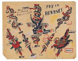 But these tattoos date back to the 19th century. Tattoo Flash Drawing Riverside Art