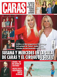Susana gimenez was born maria susana gimenez aubert in 1945. Revistas Susana Gimenez Y Mercedes En La Gala De La Revista Caras Y El Cirque Du Soleil Cirque Tv Food Movie Posters Magazine