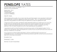 Download a free termination letter template for word and view a sample termination letter for a lease, contract, employment, or other agreement. Independent Contractor Termination Letter Example Letter Samples Templates