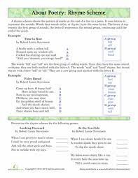Rhyme Schemes Worksheet Education Com Rhyme Scheme Poetry Worksheets Poetry Analysis