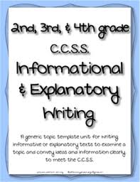 Informational Explanatory Writing Ccss Anchor Charts Generic Topic Templates
