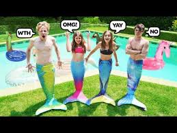 Last To Stop Being A Mermaid Wins 10 000 Swimming Pool Challenge Piper Rockelle Youtube Swimming Pools Cute Emoji Wallpaper Challenges