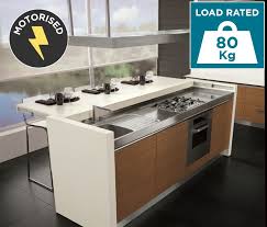 For example, the average kitchen island is at least 4 feet deep. Snack Motorised Slide Out Breakfast Bar Buy Online Box15