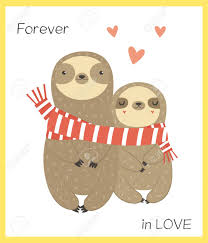 It originated as a christian feast day honoring one or two early christian martyrs named saint valentine and, through later folk traditions, has become a significant cultural, religious, and commercial celebration of romance and love in many regions of the world. Two Funny Sloth In Love Wrapping In Scarf Valentine Card Royalty Free Cliparts Vectors And Stock Illustration Image 104521842