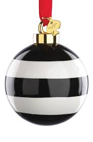 Black And White Christmas Decoration Images Obsessing Over This Adorable Black And White Striped Kate Spade Ornament That Would Look Too Cute On T Kate Spade Christmas Black Christmas Christmas Ornaments