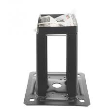 Le pied de poteau carré sur platine ppjbt est préconisé dans la réalisation de clôtures et abris de jardin. Kit Pour Poteau Carre Noir 7x7 Chapeau