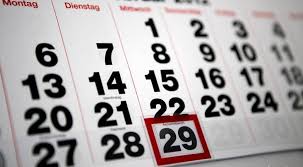 Leap Years List Calendar