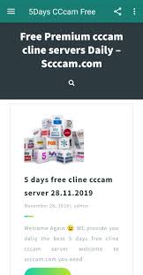 In the list we have shared most powerful free cccam server list 2020 and best cardsharing servers so they are working perfectly fine on all supported devices, but by. 5 Days Free Cccam Free Cccam Server Generator For Android Apk Download