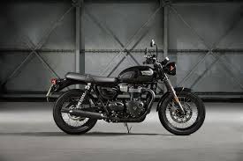 2017 Triumph Bonneville T100 Black Studio Side View Triumph Cafe Racer Triumph Street Scrambler Street Scrambler