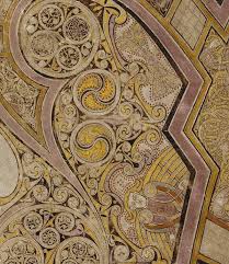 An Angel Butterfly And Spirals In The Book Of Kells A Detail Of The Chi Rho Illumination In A Manuscript Of The Gospels A Book Of Kells Celtic Art Chi Rho