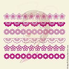 Fuschia Pink Floral Border Clipart Make Gorgeous Invitations Decorate Documents Making Crafts Scrapboo Floral Border Design Clip Art Borders Floral Border