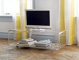 Maybe you would like to learn more about one of these? Acrylic Tv Table 32 X 16 X 20 On Casters Etsy In 2021 Acrylic Coffee Table Modern Media Console Modern Console Tables