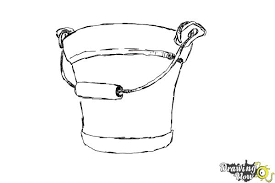 This curve follows the bottom half of the ellipse that started the bucket. How To Draw A Bucket Drawingnow
