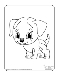 Use your imagination while you decide on the colors for bunnies, kittens, and more! Cute Puppy Coloring Page Coloring Pages And More