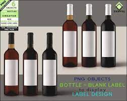 Blank Long Label Png Wine Bottle 6 Png Bottles With Red Wine Etsy Wine Bottle Red Wine Bottle