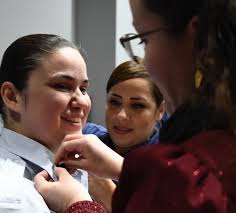 Please join us in congratulating MST2 Monika Spies, who was meritoriously  advanced earlier today as a result of her outstanding sustained  performance! Coast Guard Commandant Admiral Karl Schultz and Master Chief  Petty