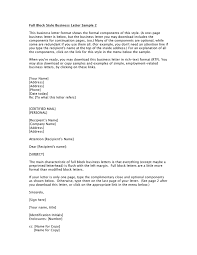 Full Block Style Business Letter Sample In Word And Pdf Formats
