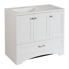It will reduce the distance between you and the mirror and you will. Glacier Bay Lancaster 36 25 Inch W 33 Inch H X 18 75 Inch D Bathroom Vanity In White With The Home Depot Canada