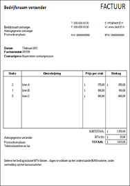 Factuur Voorbeeld 6