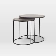 For a pop of color, consider one in red, teal or green. Lavastone Round Nesting Side Tables Set Of 2 Nesting Side Tables Side Table Concrete Outdoor Dining Table