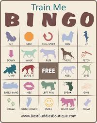 Train Me Bingo Great For Kids With Dogs Gets Them Excited About Training And Shows Them The Progress They Dog Training Obedience Dog Training Dogs And Kids