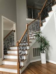 Stair Parts 44 In X 0 5 In Satin Black Decorative Scroll Metal Baluster I580d A00 H000d The Home In 2020 Stair Railing Design Stairs Design Stair Railing Makeover