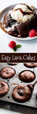 How To Make 6 Ingredient Chocolate Lava Cakes With Easy Step By Step Photos And A How To Video Easy Recipe On Sallysb Lava Cakes Dessert Recipes Easy Desserts