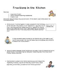 If that sounds too steep, here is a comparison of a $1,000 kitchen remodel versus a $10,000 kitchen remodel: Fraction In The Kitchen Worksheets Teaching Resources Tpt