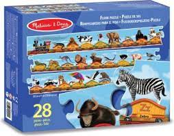 The beautifully detailed blue engine is ready to roll with familiar objects from a to z. 772104241 Alphabet Train Floor Puzzle By Melissa And Doug