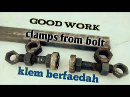 Making Clamps Bikin Klem Catok Dari Baut How To Make Simple Bar Clamps With Bolt Youtube Bar Sederhana