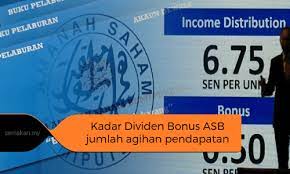 Berikut adalah cara kira dividen asb 2020 : Kadar Dividen Bonus Asb Asn Tahun 2020 Jumlah Agihan Pendapatan