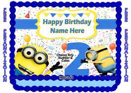 See more ideas about minions, minion cake, cake. Personalized Despicable Me Minions Edible Image Cake Topper 1 4 Sheet 1 2 Sheet Cupcakes Custom Size Birth Edible Image Cake Topper Minion Birthday Birthday