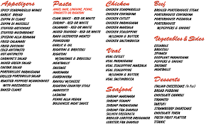 Carmine S Menu Chicken Scarpariello Clam Sauce Chicken Parmigiana