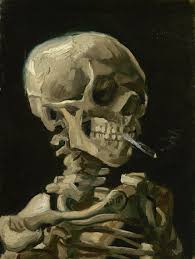 Sigara Icen Kafatasi 1886 Van Gogh Museum Amsterdam Hollanda Vanitas Kafataslari