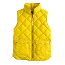 J Crew Excursion Quilted Down Vest Bright Ivory Color