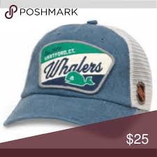 Vintage Hartford Whalers Hat Embroidery Logo Hats Hartford Whalers