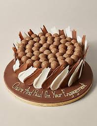 Personalised Chocolate Salted Caramel Truffle Brush Stroke Cake Serves 28 M S Caramel Truffle Cake Servings Choco Truffle Cake