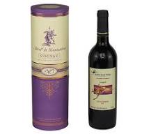 Custom Gold Foil Round Tube Kraft Cardboard Box Case For Wine Brandy Spirit  Alcohol Packaging