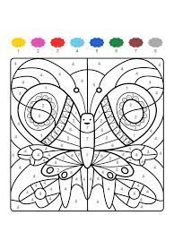 >> peppa pig para imprimir e colorir! Desenho De Colorir Com Numeros Borboleta Para Colorir Tudodesenhos