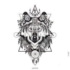 Tatouage Temporaire Loup Amerindien Tattoo Pour Homme Avastore